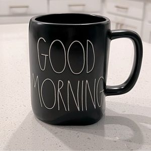 Authentic Rae Dunn Black Good Morning Mug